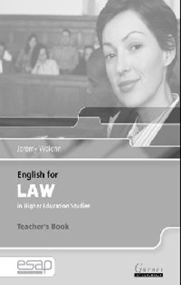 ENGLISH FOR LAW TEACHER'S BOOK | 9781859644188