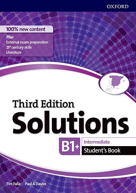 SOLUTIONS 3ED INT B1+ SB | 9780194523653 | FALLA, TIM/DAVIES, PAUL A.