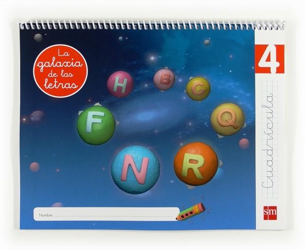 LECTOESCRITURA LA GALAXIA DE LAS LETRAS 5 AÑOS NIVEL 4 CUADRÍCULA 12 | 9788467554755 | Menéndez Camarena, Pilar;Pazos, Esther;Palencia, Lourdes