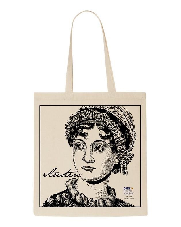 TOTE BAG JANE AUSTEN COME IN | 9999990003317 | MALDO ILLUSTRATION