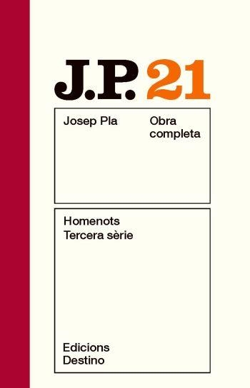 Homenots. Tercera Sèrie | 9788497101615 | Pla, Josep