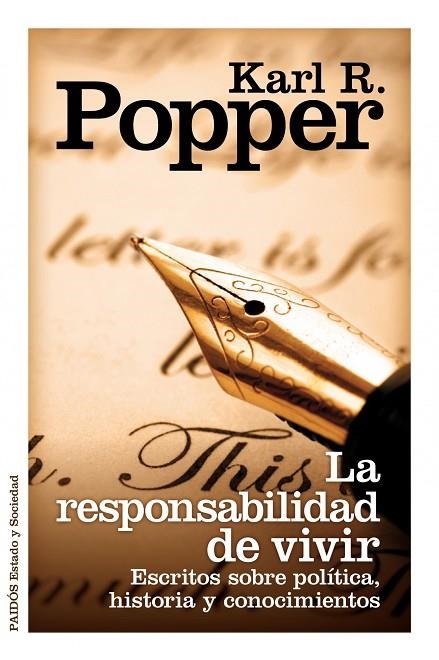 La responsabilidad de vivir | 9788449325809 | Popper, Karl R.