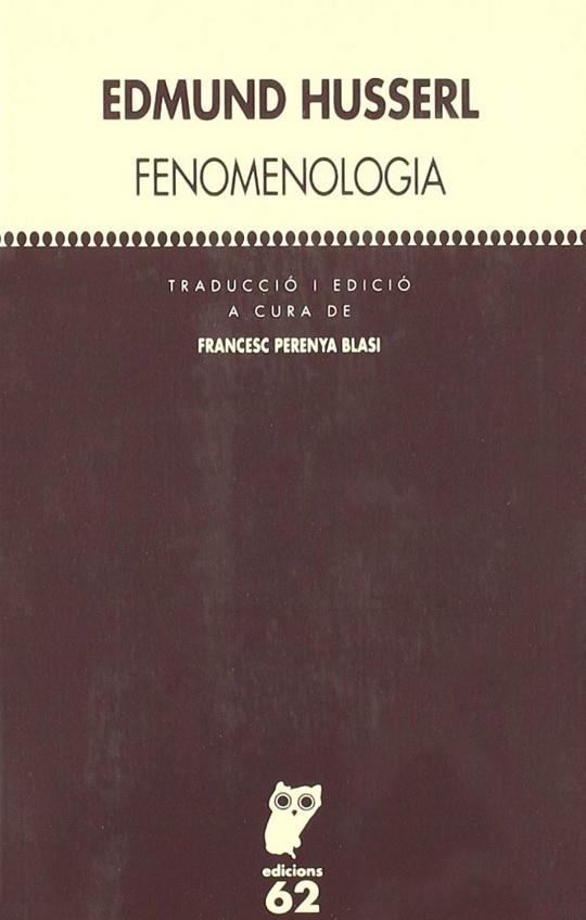 Fenomenologia | 9788429745887 | Husserl, Edmund