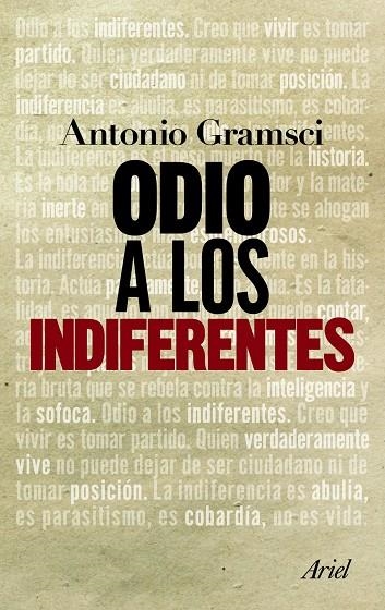 Odio a los indiferentes | 9788434413603 | Gramsci, Antonio