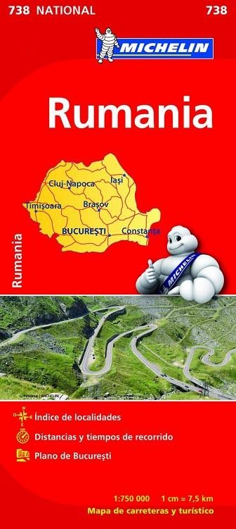 Mapa National Rumanía | 9782067172111 | Varios autores