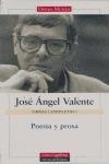 Poesía y prosa | 9788481095968 | Valente, José Ángel