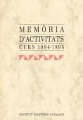 Memòria d'activitats: curs 1994-1995 | 9788472833159 | Institut d'Estudis Catalans (Barcelona)