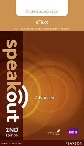 SPEAKOUT ADVANCED 2ND EDITION ETEXT ACCESS CARD | 9781292172699