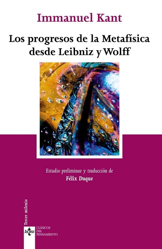 LOS PROGRESOS DE LA METAFÍSICA DESDE LEIBNIZ Y WOLFF | 9788430951727 | KANT, IMMANUEL