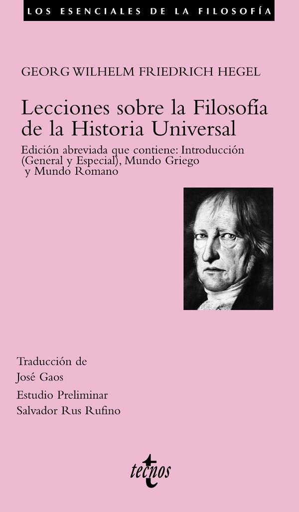 LECCIONES SOBRE LA FILOSOFÍA DE LA HISTORIA UNIVERSAL | 9788430942503 | HEGEL, GEORG WILHELM FRIEDRICH