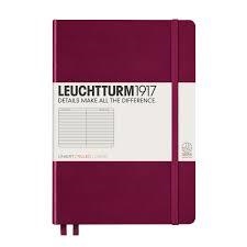 NOTEBOOK MEDIUM A5, TAPA DURA, LINEAS PORT RED | 4004117551864