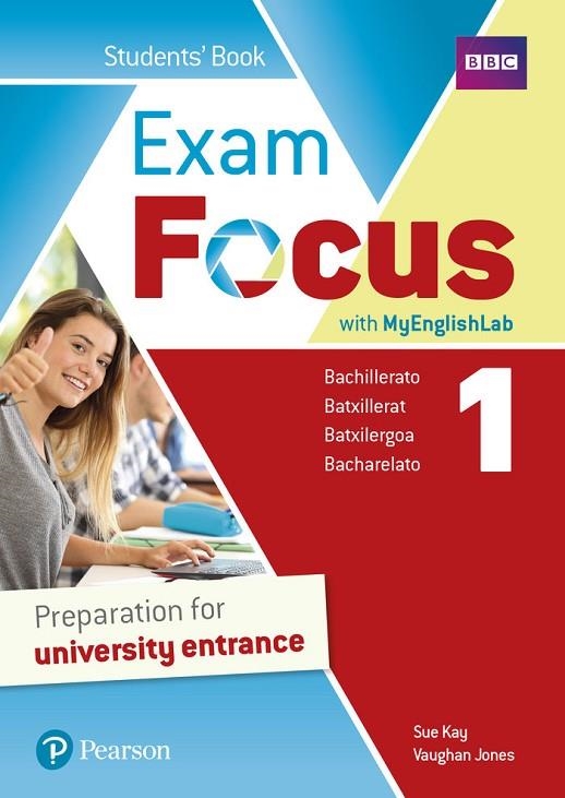 EXAM FOCUS 1 STUDENT'S BOOK PRINT & DIGITAL INTERACTIVESTUDENT'S BOOK - MYENGLISHLAB ACCESS CODE | 9788420573830