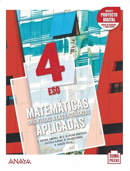 MATEMÁTICAS ORIENTADAS A LAS ENSEÑANZAS APLICADAS 4. | 9788469879153