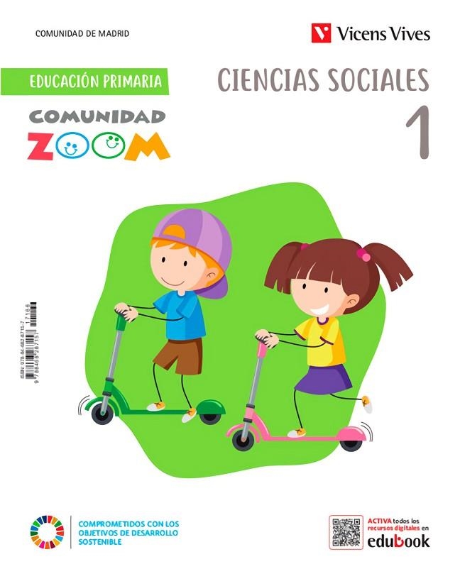 CIENCIAS SOCIALES 1PRIM+ACT BIENV ZOOM MAD | 9788468287157