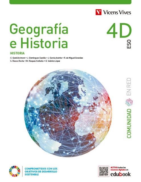 GEOGRAFIA HISTORIA 4ESO GEO HIST COM RED | 9788468295824