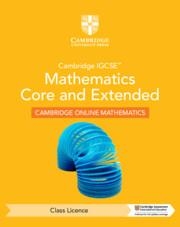 **digital** CAMBRIDGE IGCSE MATHEMATICS CORE AND EXTENDED CAMBRIDGE ONLINE MATHEMATICS COURSE – CLASS LICENCE (1 YEAR ACCESS) | 9781009343725