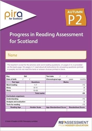 PIRA FOR SCOTLAND P2, AUTUMN PK10 (PROGRESS IN READING ASSESSMENT) | 9781398306530