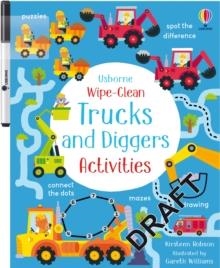 WIPE-CLEAN TRUCKS AND DIGGERS ACTIVITIES | 9781805074007 | KIRSTEEN ROBSON