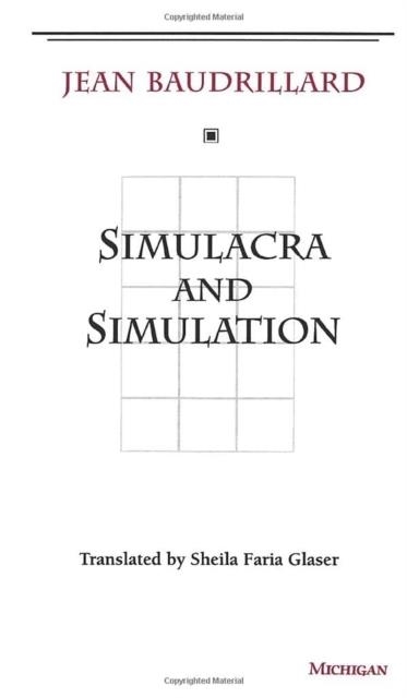 SIMULACRA AND SIMULATION | 9780472065219 | JEAN BAUDRILLARD