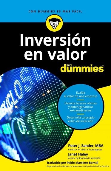 INVERSIÓN EN VALOR PARA DUMM | 9788432903922 | PETER J.SANDER