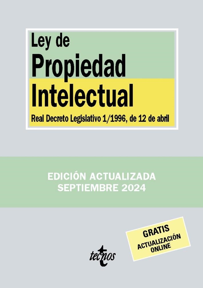 LEY DE PROPIEDAD INTELECTUAL | 9788430991051 | EDITORIAL TECNOS