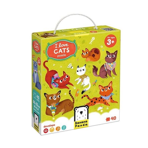 PUZZLE I LOVE CATS 40 PIECES | 5902983492887 | BANANA PANDA