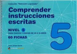 COMPRENDER INSTRUCCIONES ESCRITAS - NIVEL 5 | 9788498964653